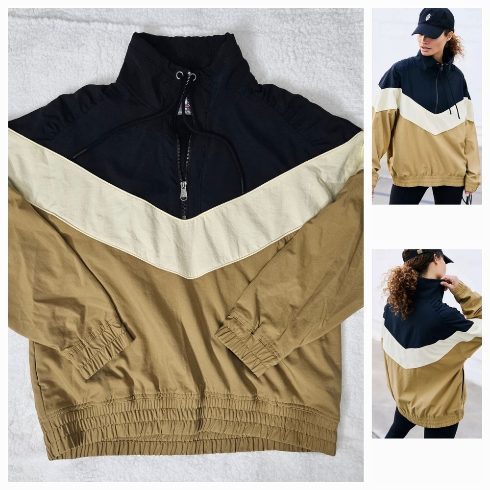Free People Walk The Line Colorblock Pullover Jacket Windbreaker XS